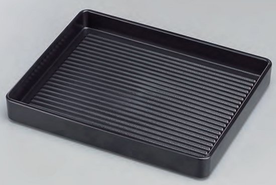 耐熱ABS樹脂 長角肉皿 黒(塗無)