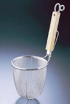 TSステンレス ラーメン専用パワーてぼ 丸底 引掛付