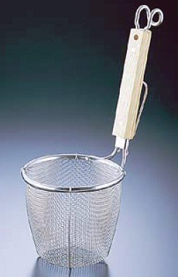 TSステンレス ラーメン専用パワーてぼ 平底 引掛付