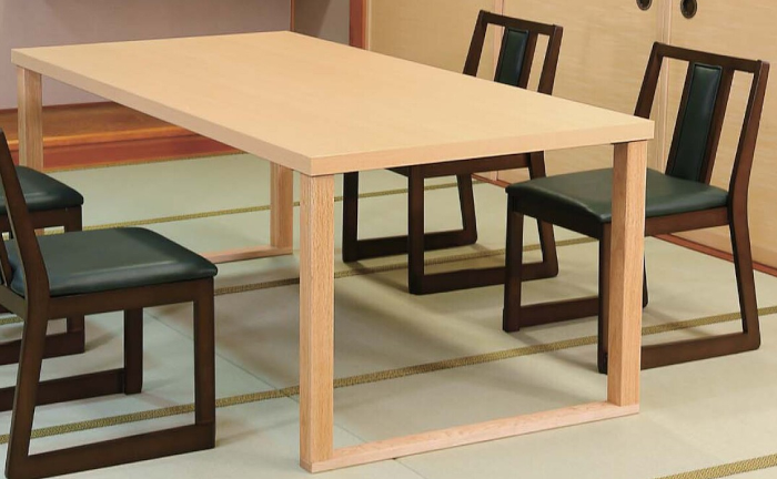 木製テーブル そり脚 H700 組立式