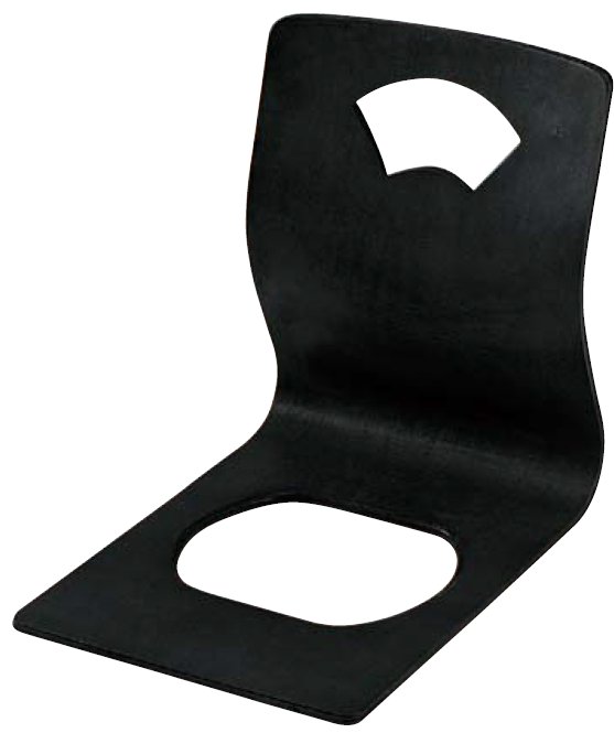 座椅子 店舗用 木製座椅子 扇黒